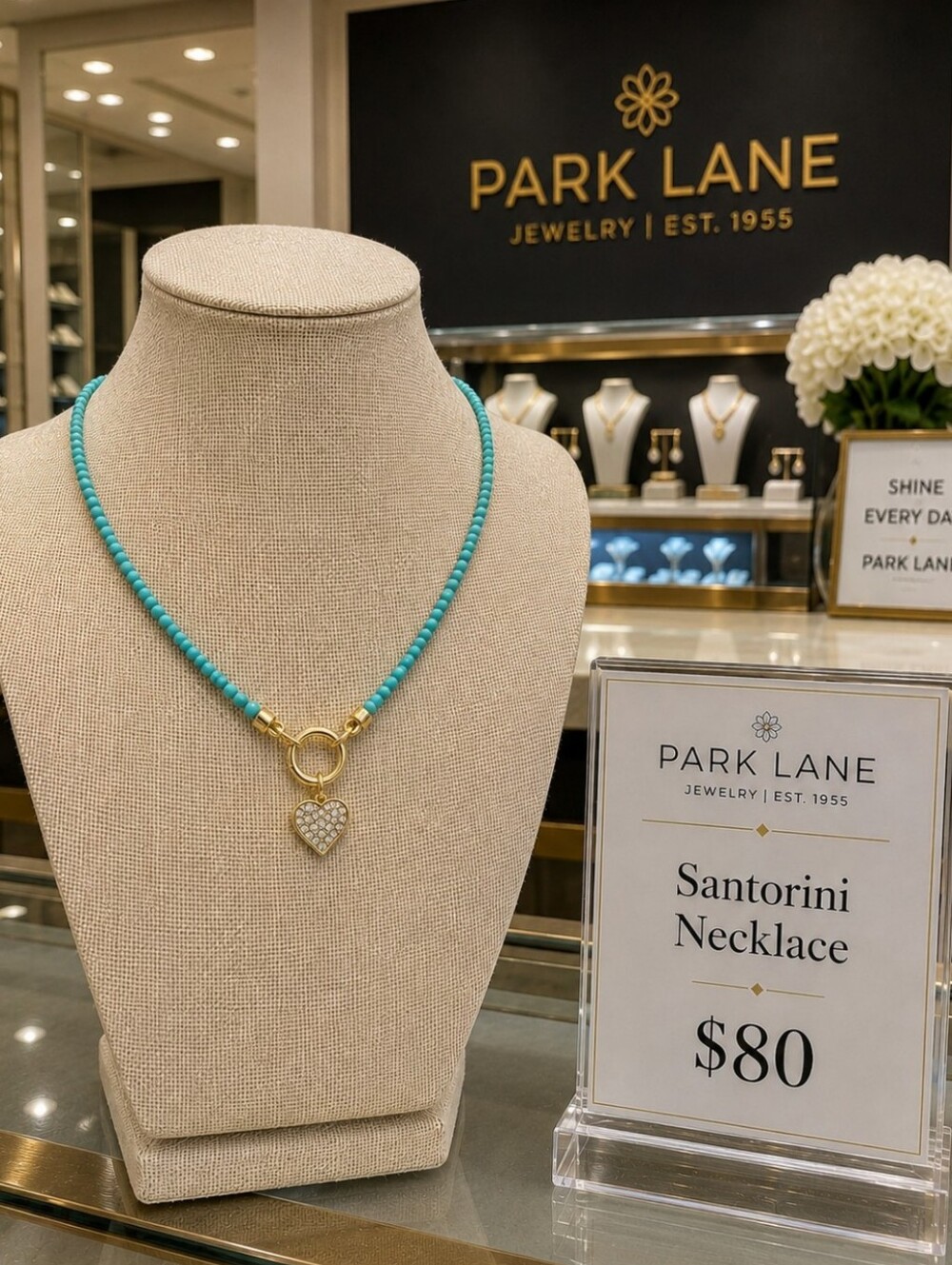 Park Lane Turquoise Santorini Necklace Sparkle Box Exclusive